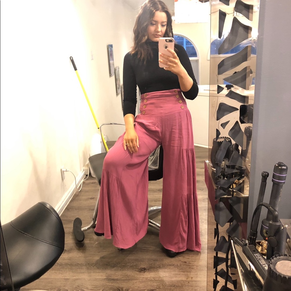 Free people wide leg pants